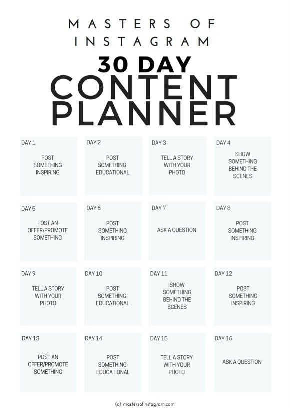 Content planner